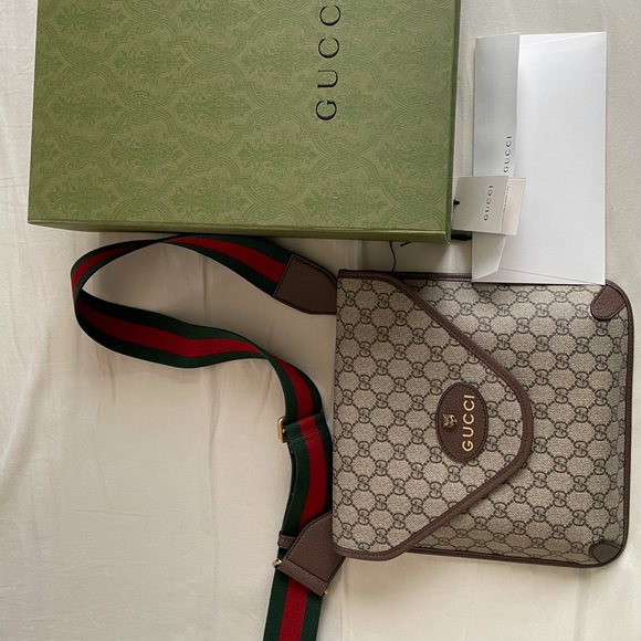 Gucci Beige and Brown Crossbody Bag - Picture 1 of 12